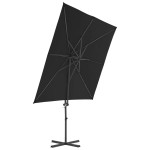 vidaXL Umbrelă în consolă de grădină, stâlp din oțel, negru 250x250 cm vidaXL Umbrelă în consolă de grădină, stâlp din oțel, negru 250x250 cm