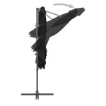 vidaXL Umbrelă în consolă de grădină, stâlp din oțel, negru 250x250 cm vidaXL Umbrelă în consolă de grădină, stâlp din oțel, negru 250x250 cm