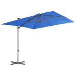 vidaXL Umbrelă în consolă, stâlp din oțel, albastru azur, 250x250 cm vidaXL Umbrelă în consolă, stâlp din oțel, albastru azur, 250x250 cm