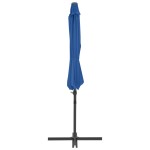 vidaXL Umbrelă în consolă, stâlp din oțel, albastru azuriu, 300 cm vidaXL Umbrelă în consolă, stâlp din oțel, albastru azuriu, 300 cm