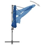 vidaXL Umbrelă în consolă, stâlp din oțel, albastru azuriu, 300 cm vidaXL Umbrelă în consolă, stâlp din oțel, albastru azuriu, 300 cm