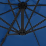 vidaXL Umbrelă în consolă, stâlp din oțel, albastru azuriu, 300 cm vidaXL Umbrelă în consolă, stâlp din oțel, albastru azuriu, 300 cm