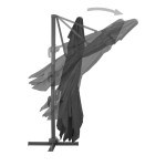 vidaXL Umbrelă în consolă cu stâlp din aluminiu, negru, 4x3 m vidaXL Umbrelă în consolă cu stâlp din aluminiu, negru, 4x3 m