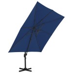 vidaXL Umbrelă în consolă cu stâlp din aluminiu, albastru azur, 3x3 m vidaXL Umbrelă în consolă cu stâlp din aluminiu, albastru azur, 3x3 m