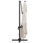 vidaXL Umbrelă în consolă cu LED, stâlp din aluminiu nisipiu 400x300cm vidaXL Umbrelă în consolă cu LED, stâlp din aluminiu nisipiu 400x300cm