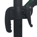 vidaXL Umbrelă în consolă cu LED, stâlp din aluminiu verde 400x300 cm