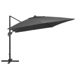 vidaXL Umbrelă în consolă cu LED stâlp din aluminiu antracit 400x300cm vidaXL Umbrelă în consolă cu LED stâlp din aluminiu antracit 400x300cm