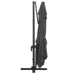 vidaXL Umbrelă în consolă cu LED stâlp din aluminiu antracit 400x300cm vidaXL Umbrelă în consolă cu LED stâlp din aluminiu antracit 400x300cm