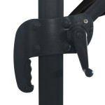 vidaXL Umbrelă suspendată cu LED și stâlp aluminiu negru 400x300 cm vidaXL Umbrelă suspendată cu LED și stâlp aluminiu negru 400x300 cm