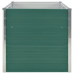 vidaXL Strat înălțat de grădină, verde, 160x80x77 cm, oțel galvanizat