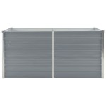 vidaXL Strat înălțat de grădină, gri, 160x80x45 cm, oțel galvanizat
