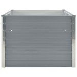 vidaXL Strat înălțat de grădină, gri, 160x80x45 cm, oțel galvanizat