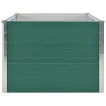 vidaXL Strat înălțat de grădină, verde, 160x80x45 cm, oțel galvanizat
