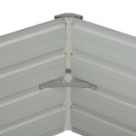 vidaXL Strat înălțat de grădină, verde, 129x129x46 cm, oțel galvanizat