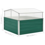 vidaXL Seră, verde, 100 x 100 x 77 cm, oțel galvanizat