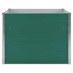 vidaXL Strat înălțat de grădină, verde, 100x100x77 cm, oțel galvanizat