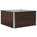 vidaXL Strat înălțat grădină, maro, 100x100x45 cm, oțel galvanizat