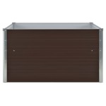 vidaXL Strat înălțat grădină, maro, 100x100x45 cm, oțel galvanizat