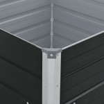 vidaXL Strat înălțat grădină, maro, 100x100x45 cm, oțel galvanizat