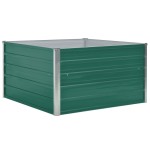 vidaXL Strat înălțat grădină, verde, 100x100x45 cm, oțel galvanizat vidaXL Strat înălțat grădină, verde, 100x100x45 cm, oțel galvanizat