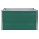 vidaXL Strat înălțat grădină, verde, 100x100x45 cm, oțel galvanizat vidaXL Strat înălțat grădină, verde, 100x100x45 cm, oțel galvanizat