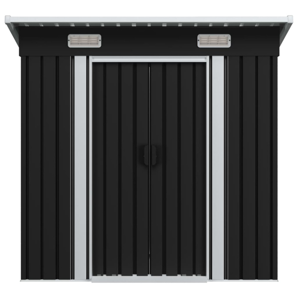 vidaXL Magazie de grădină, antracit, oțel