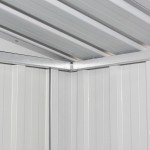 vidaXL Magazie de grădină, maro, 204 x 132 x 186 cm, oțel vidaXL Magazie de grădină, maro, 204 x 132 x 186 cm, oțel