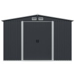 vidaXL Magazie de grădină, antracit, 257 x 205 x 178 cm, oțel