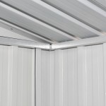 vidaXL Magazie de grădină, maro, 257 x 205 x 178 cm, oțel vidaXL Magazie de grădină, maro, 257 x 205 x 178 cm, oțel