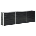 vidaXL Strat înălțat de grădină antracit 240x40x77 cm oțel galvanizat vidaXL Strat înălțat de grădină antracit 240x40x77 cm oțel galvanizat