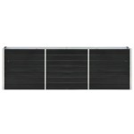 vidaXL Strat înălțat de grădină antracit 240x40x77 cm oțel galvanizat vidaXL Strat înălțat de grădină antracit 240x40x77 cm oțel galvanizat