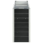 vidaXL Strat înălțat de grădină antracit 240x40x77 cm oțel galvanizat vidaXL Strat înălțat de grădină antracit 240x40x77 cm oțel galvanizat