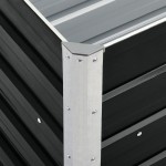 vidaXL Strat înălțat de grădină antracit 240x40x77 cm oțel galvanizat vidaXL Strat înălțat de grădină antracit 240x40x77 cm oțel galvanizat