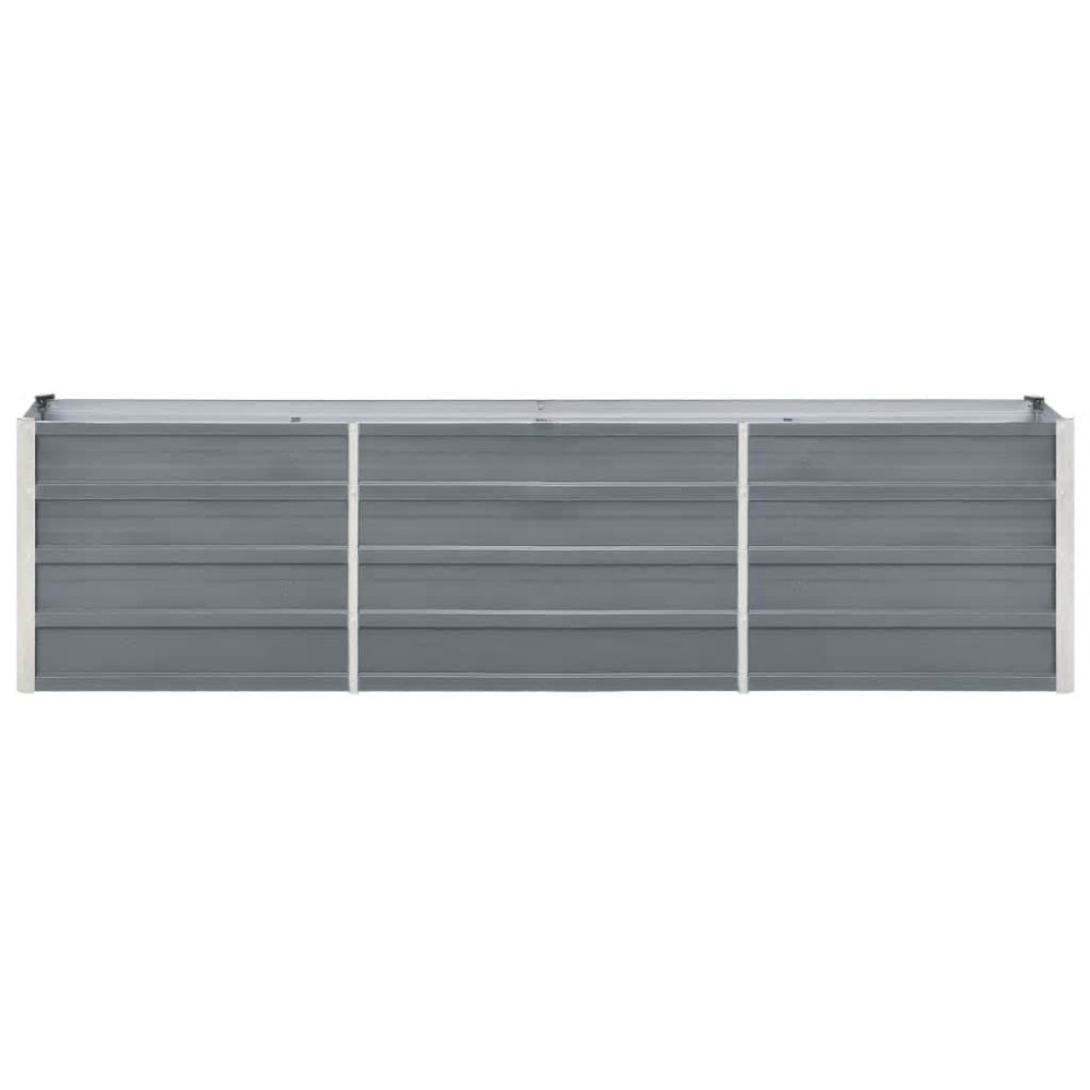 vidaXL Strat înălțat de grădină gri 240 x 40 x 45 cm oțel galvanizat