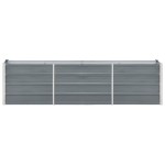 vidaXL Strat înălțat de grădină gri 240 x 40 x 45 cm oțel galvanizat