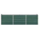 vidaXL Strat înălțat de grădină verde 240 x 40 x 45 cm oțel galvanizat