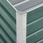 vidaXL Strat înălțat de grădină verde 240 x 40 x 45 cm oțel galvanizat