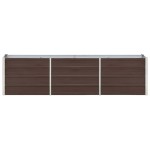 vidaXL Strat înălțat de grădină maro 240 x 40 x 45 cm oțel galvanizat
