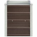 vidaXL Strat înălțat de grădină maro 240 x 40 x 45 cm oțel galvanizat