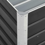 vidaXL Strat înălțat de grădină antracit 240x40x45 cm oțel galvanizat vidaXL Strat înălțat de grădină antracit 240x40x45 cm oțel galvanizat