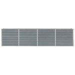 vidaXL Strat înălțat grădină, gri, 320 x 40 x 77 cm, oțel galvanizat vidaXL Strat înălțat grădină, gri, 320 x 40 x 77 cm, oțel galvanizat