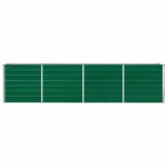vidaXL Strat înălțat grădină, verde, 320x40x77 cm, oțel galvanizat vidaXL Strat înălțat grădină, verde, 320x40x77 cm, oțel galvanizat