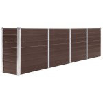 vidaXL Strat înălțat grădină, maro, 320x40x77 cm, oțel galvanizat vidaXL Strat înălțat grădină, maro, 320x40x77 cm, oțel galvanizat