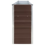 vidaXL Strat înălțat grădină, maro, 320x40x77 cm, oțel galvanizat vidaXL Strat înălțat grădină, maro, 320x40x77 cm, oțel galvanizat