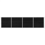 vidaXL Strat înălțat grădină, antracit, 320x40x77 cm, oțel galvanizat