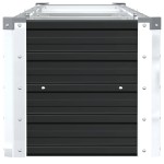 vidaXL Strat înălțat de grădină antracit 320x40x45 cm oțel galvanizat