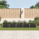 vidaXL Strat înălțat de grădină antracit 400x80x45 cm oțel galvanizat vidaXL Strat înălțat de grădină antracit 400x80x45 cm oțel galvanizat
