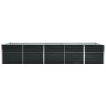 vidaXL Strat înălțat de grădină antracit 400x80x45 cm oțel galvanizat vidaXL Strat înălțat de grădină antracit 400x80x45 cm oțel galvanizat