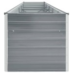 vidaXL Strat înălțat de grădină, gri, 400x80x77 cm, oțel galvanizat vidaXL Strat înălțat de grădină, gri, 400x80x77 cm, oțel galvanizat