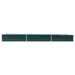 vidaXL Strat înălțat de grădină, verde, 480x80x45 cm, oțel galvanizat